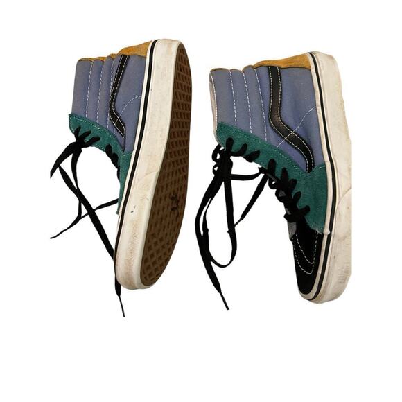 Womans Van Off The Wall Hi-Tops In Colorful Suede Lace Up Shoes 7. - Picture 4 of 8